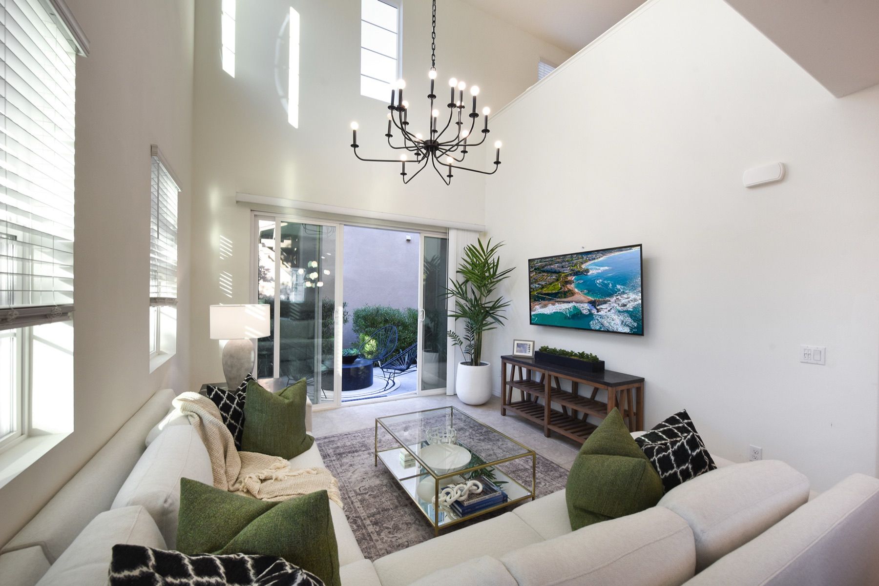Airbnb Residences — double-height living room