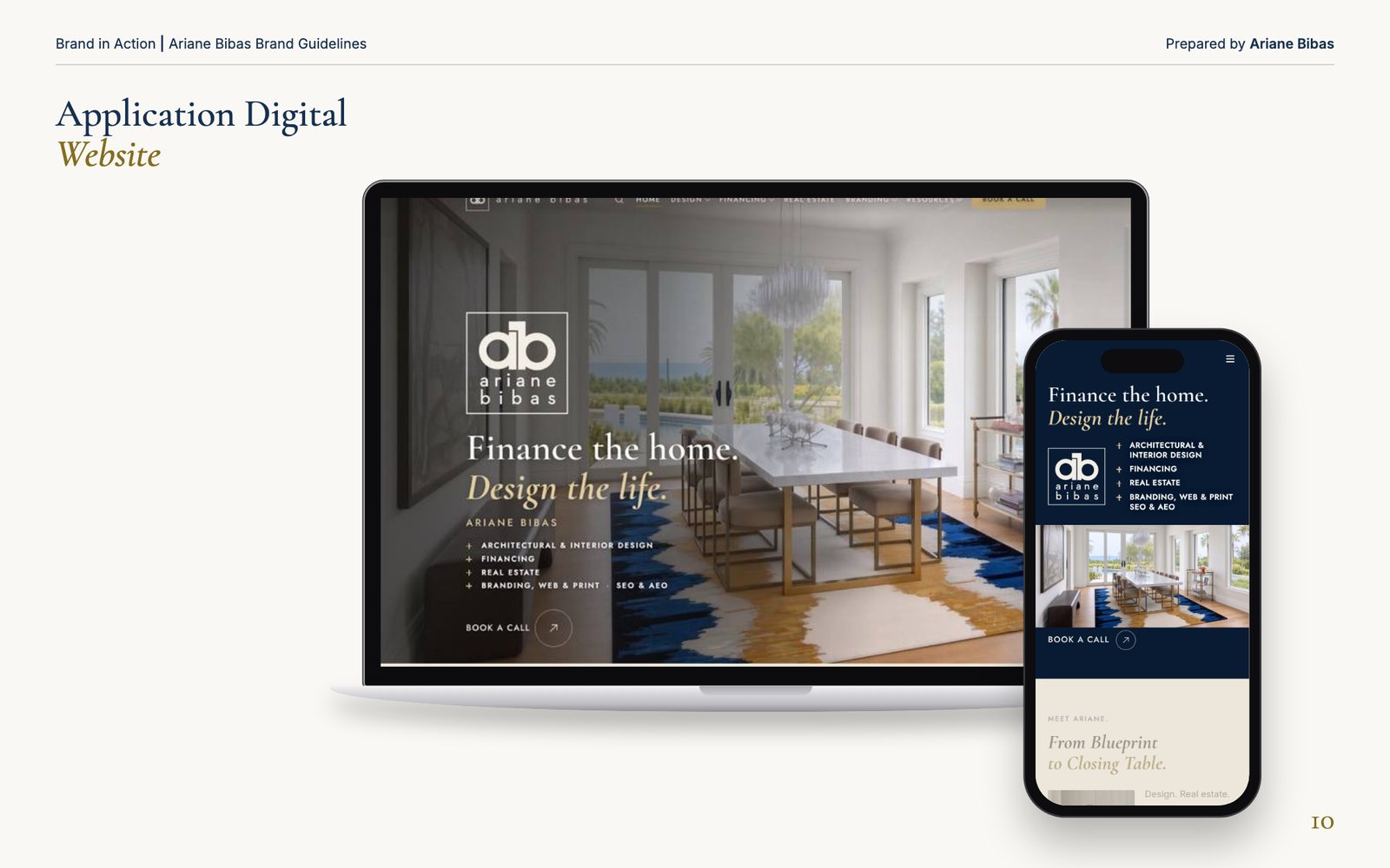 Website: this site on a laptop and a phone